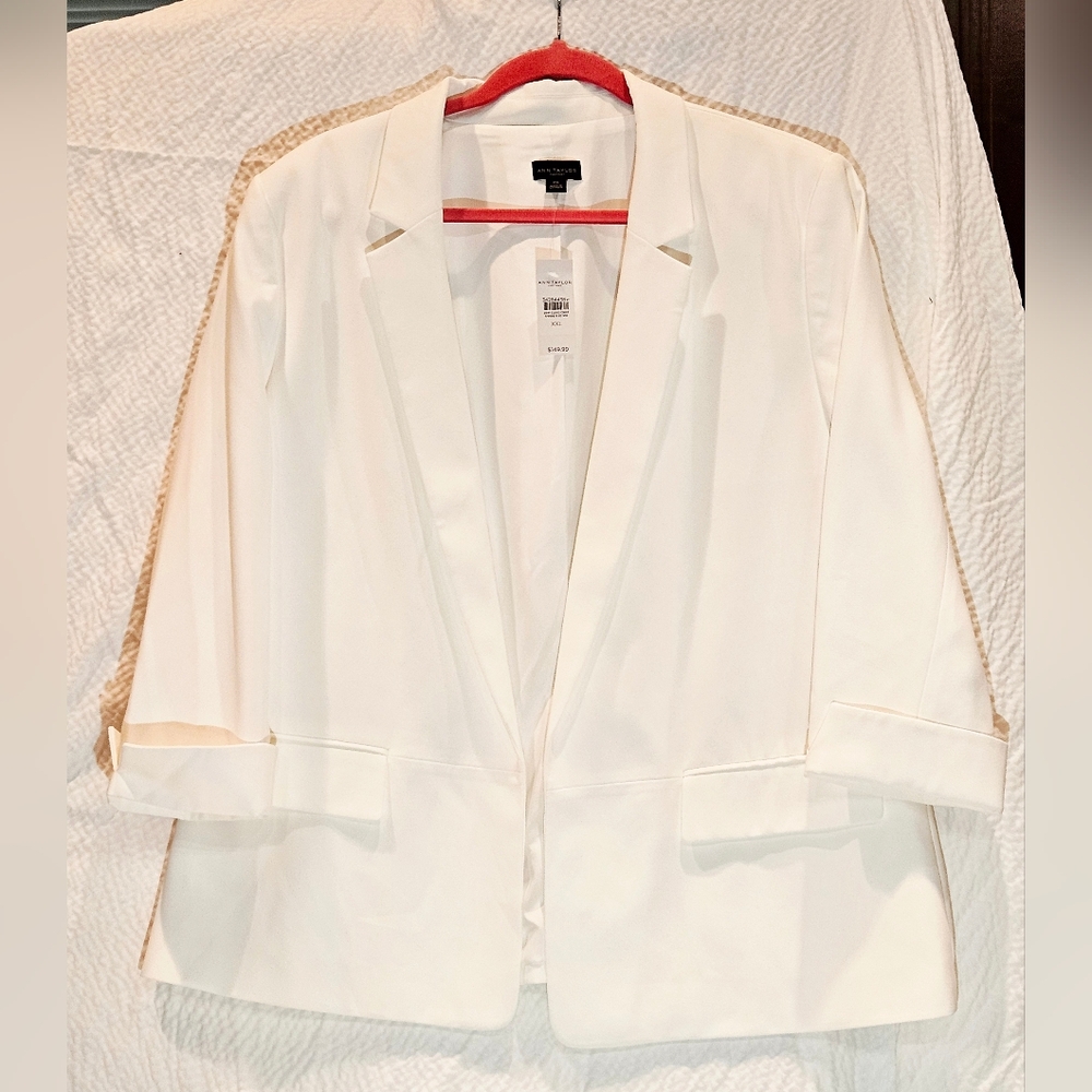 Ann Taylor-NEW with tags, White Woman's Blazer size XXL - Picture 3 of 14